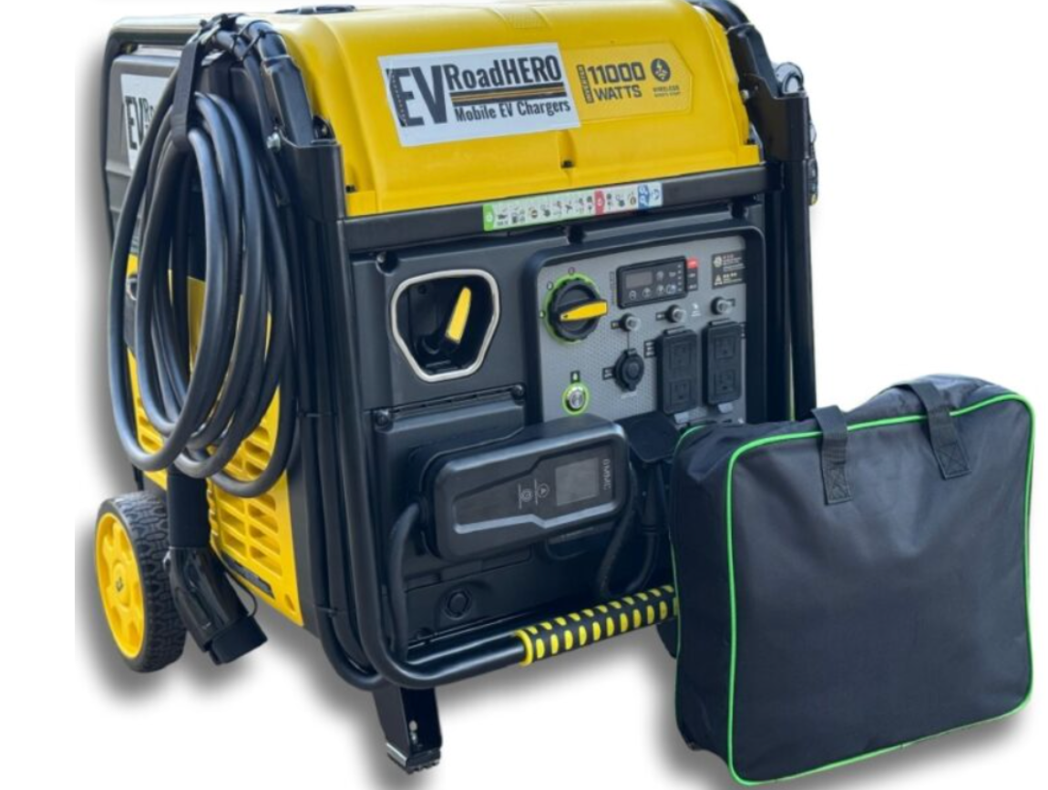 EVRoadHERO 11000 Watt Mobile EV Charger Generator with carrying bag
